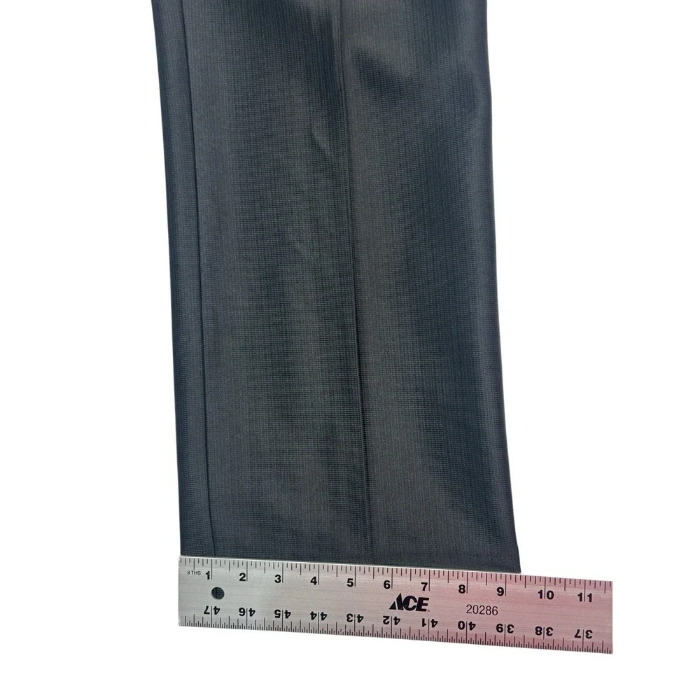 vtg Black Western Pants 34x28 Trousers Bootcut Knit Flat Front Cowboy Pearl Snap